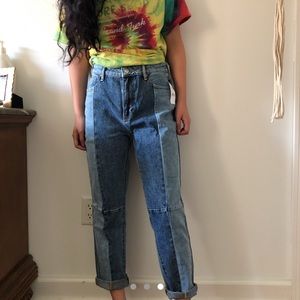UO multi patch jeans
